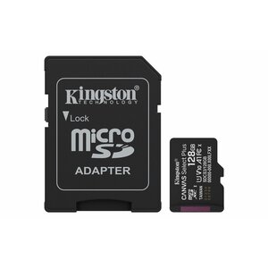 Kingston Technology microSDXC 128GB | Canvas Select Plus Gen3 | 150MB/s | A1 | + Adapter