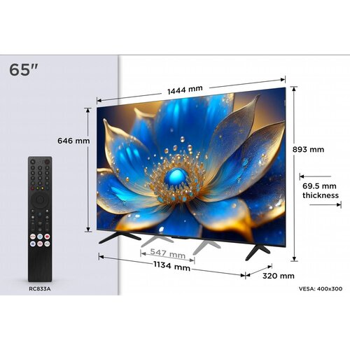 TCL 65P79K | 65" 4K Ultra HD QLED Smart TV | Google TV | Dolby Vision | 60Hz (2025)