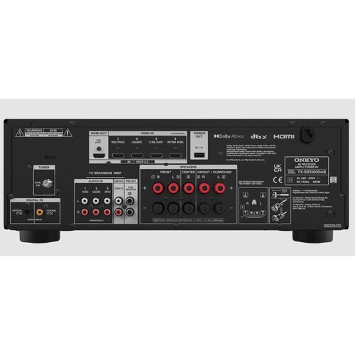 Onkyo TX-SR3100 | 5.2-kanaals AV-Receiver | 5× 80W | HDMI 2.1 (4 in / 1 uit) | 8K | DAB+ Onkyo TX-SR3100 | 5.2-kanaals AV-Receiver | 5× 80W | HDMI 2.1 (4 in / 1 uit) | 8K | DAB+