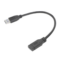 Adapterkabel | USB Type-A (Male) naar USB Type-C (Female) | 0,2 meter