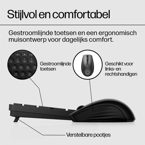 HyperX AZERTY | HP 650 Wit | Draadloze Muis en Toetsenbordcombo | AZERTY