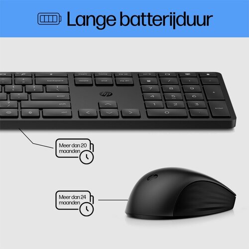 HyperX AZERTY | HP 650 Wit | Draadloze Muis en Toetsenbordcombo | AZERTY