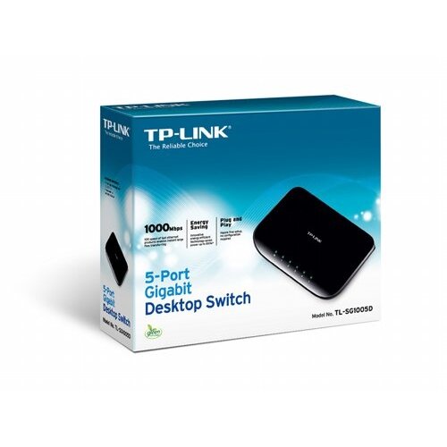 TP-Link TL-SG1005D | Unmanaged | Gigabit Ethernet (10/100/1000 Mbps)