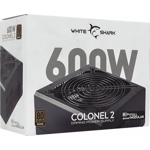 White Shark Colonel 2 | 600 Watt Bronze ATX PSU | Power Supply | Voeding White Shark Colonel 2 | 600 Watt Bronze ATX PSU | Power Supply | Voeding