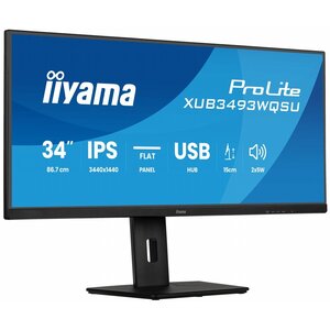 Iiyama iiyama ProLite XUB3493WQSU-B6 | 34" Ultrawide IPS Monitor | 3440x1440 UWQHD | 120Hz | LED | Zwart