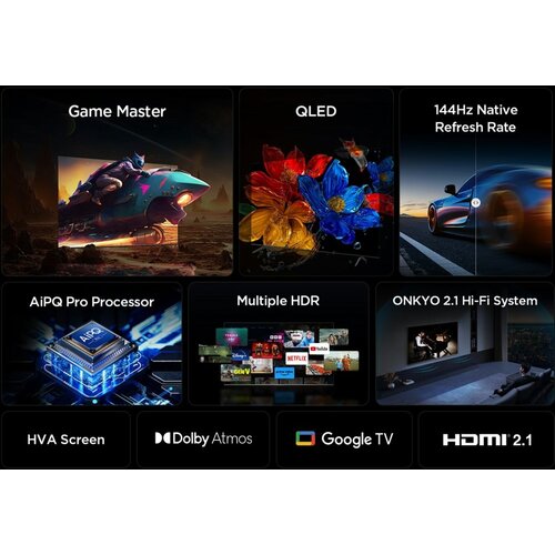 TCL 55T8C | 55" 4K Ultra HD QLED Smart TV | 120Hz | Google TV + Wifi | Dolby Vision & HDR10+ | HDMI 2.1 (2025) TCL 55T8C | 55" 4K Ultra HD QLED Smart TV | 120Hz | Google TV + Wifi | Dolby Vision & HDR10+ | HDMI 2.1 (2025)