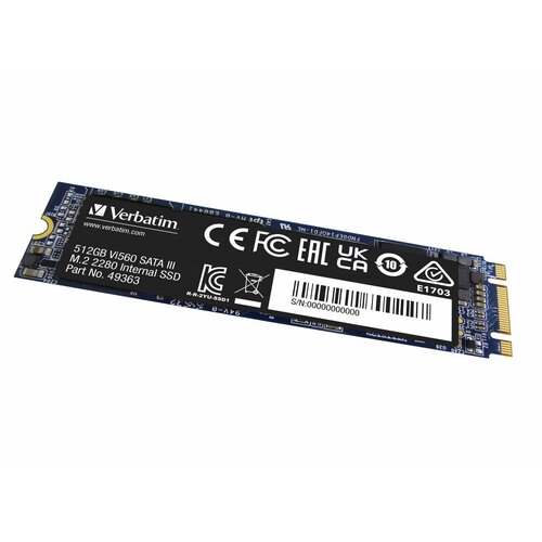 Verbatim Vi560 | 512GB SATA SSD | M.2 | 560MB/s Lezen | 520MB/s Schrijven