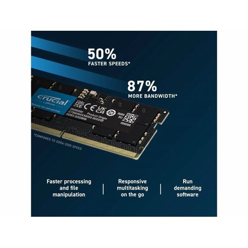 Crucial | 1x16GB DDR5 | 5600MHz | SODIMM | CL46 | Geheugenmodule | RAM