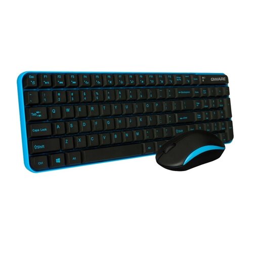 QWare QWARE Wireless Waterford Toetsenbord + Muis Blauw QWare QWARE Wireless Waterford Toetsenbord + Muis Blauw