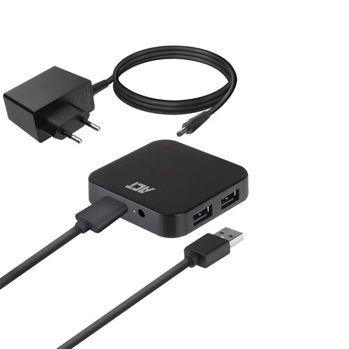 ACT AC6305 | USB 3.2 Gen 1 Hub | Type-A | 5 Gbit/s | Zwart ACT AC6305 | USB 3.2 Gen 1 Hub | Type-A | 5 Gbit/s | Zwart