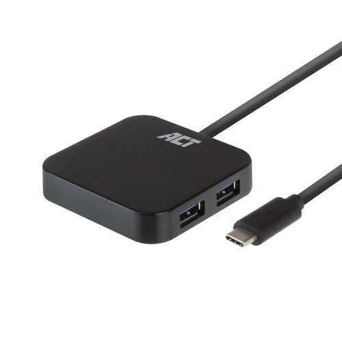 ACT AC6410 | USB 3.2 Gen 2 Hub | Type-C | 5 Gbit/s | Zwart ACT AC6410 | USB 3.2 Gen 2 Hub | Type-C | 5 Gbit/s | Zwart