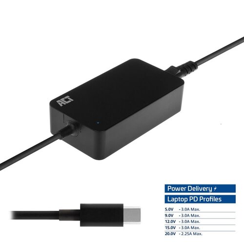 ACT AC2000 | Netvoeding | Binnengebruik | 45 W | Zwart ACT AC2000 | Netvoeding | Binnengebruik | 45 W | Zwart