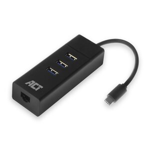 ACT AC6400 | USB 3.2 Gen 1 Hub | Type-C | 5 Gbit/s | Zwart