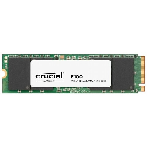 Crucial E100 | 1TB NVMe SSD | M.2 Gen4 | 5.000MB/s Lezen | 4.500MB/s Schrijven Crucial E100 | 1TB NVMe SSD | M.2 Gen4 | 5.000MB/s Lezen | 4.500MB/s Schrijven