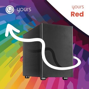 Yours! YOURS RED | Intel Core i5-14400 | 16GB | 1TB | HDMI | W11 Professional | Small Form Factor Behuzing