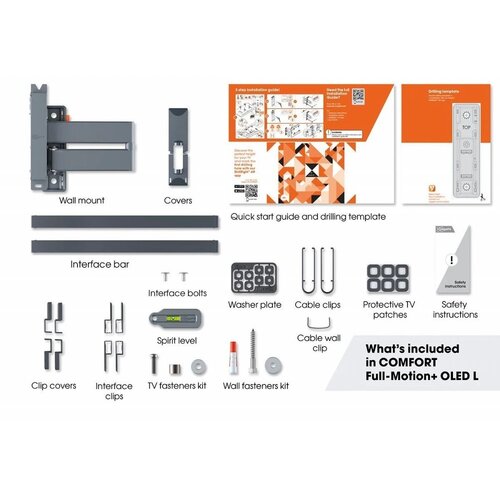 Vogel's Comfort TVM3665 | Draai- en kantelbare TV-beugel voor OLED | 40-77" | max 35kg | VESA 600x400
