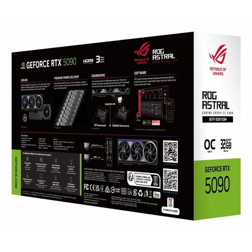 Asus ASUS ROG Astral GeForce RTX 5090 O32G BTF Gaming | 32 GB GDDR7 VRAM | 4K Gaming & AI | Videokaart | GPU | Nvidia Asus ASUS ROG Astral GeForce RTX 5090 O32G BTF Gaming | 32 GB GDDR7 VRAM | 4K Gaming & AI | Videokaart | GPU | Nvidia