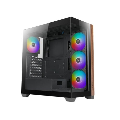 Azza Case Neptun 491 | Midi Tower | RGB | Zwart en Hout Azza Case Neptun 491 | Midi Tower | RGB | Zwart en Hout