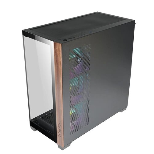 Azza Case Neptun 491 | Midi Tower | RGB | Zwart en Hout Azza Case Neptun 491 | Midi Tower | RGB | Zwart en Hout