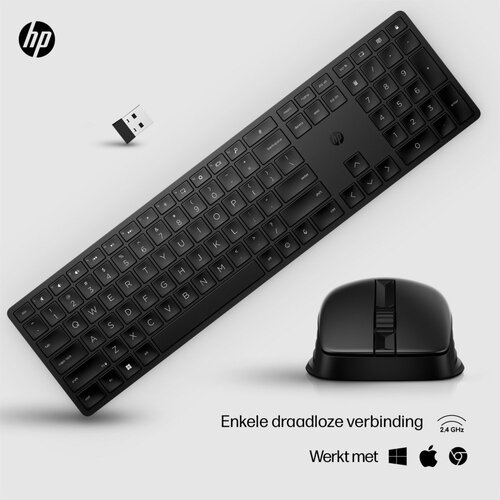 HyperX AZERTY | HP 650 Wit | Draadloze Muis en Toetsenbordcombo | AZERTY