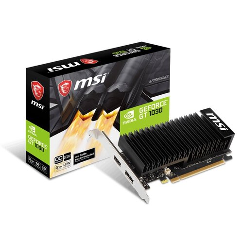 MSI GeForce GT1030 LP OC | 2GB GDDR4 VRAM | Low Profile | Videokaart | GPU | Nvidia