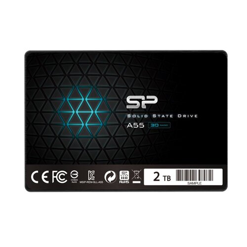 Silicon Power A55 | 2TB SATA SSD | 2.5'' | 500MB/s Lezen | 450MB/s Schrijven