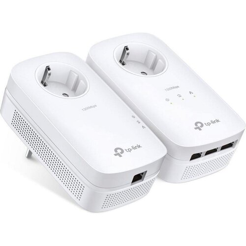 TP-Link TL-PA8033P KIT | Powerline Adapter Set | 1300 Mbps | 3x Gigabit Ethernet | Met Stopcontact | Wit TP-Link TL-PA8033P KIT | Powerline Adapter Set | 1300 Mbps | 3x Gigabit Ethernet | Met Stopcontact | Wit