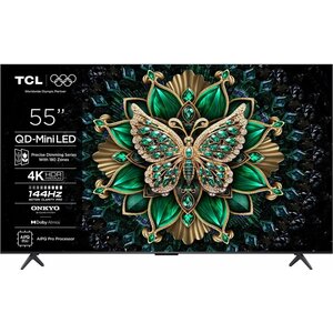 TCL 55C61K | 55" 4K Ultra HD QD-Mini LED Smart TV | Google TV | Dolby Vision IQ | 144Hz (2025)
