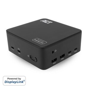ACT Universeel USB-C Dockingstation | 4K | 3 Monitoren via HDMI en DisplayPort | DisplayLink