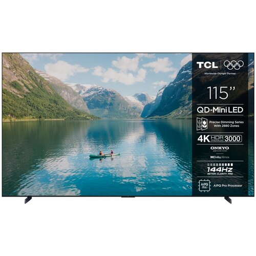 TCL 115C7K | 115" 4K Ultra HD QD-MiniLED | 120Hz | Google TV | HDMI 2.1 | Dolby Vision IQ | Smart TV