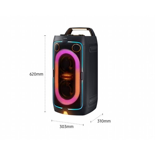 Samsung Sound Tower MX ST40F | Bluetooth Party Speaker | 160W | Tot 12 Uur Accuduur | IPX4 Spatwaterbestendig | Karaoke & Party Lights+