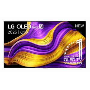 LG OLED55G55LW | 55'' OLED evo AI G5 Smart TV | 4K Ultra HD 165Hz | Dolby Vision & Atmos | Zilver | Inclusief muurbeugel - Zonder standaard