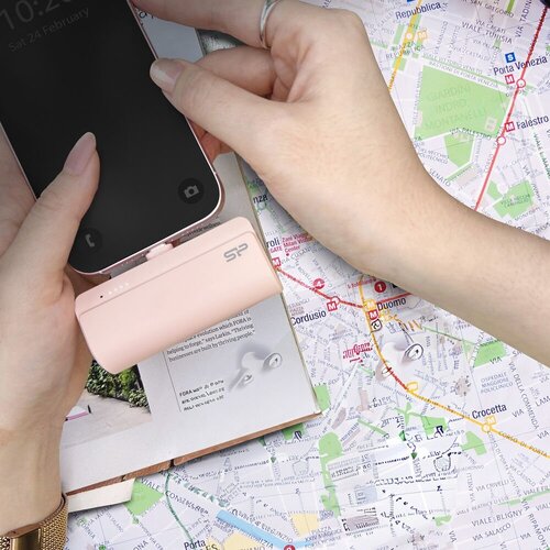 Silicon Power PE QD50 | Powerbank | 5.000 mAh | 20W Power Delivery | USB-C | Roze Silicon Power PE QD50 | Powerbank | 5.000 mAh | 20W Power Delivery | USB-C | Roze