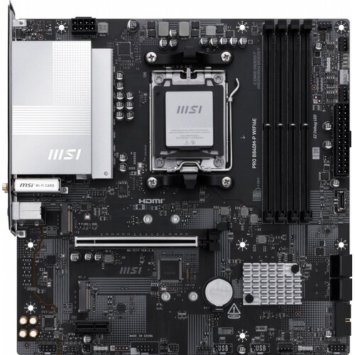 MSI PRO B840M-P WiFi6E | Socket AM5 | AMD B840 | 4xDDR5 | Micro ATX | Moederbord MSI PRO B840M-P WiFi6E | Socket AM5 | AMD B840 | 4xDDR5 | Micro ATX | Moederbord