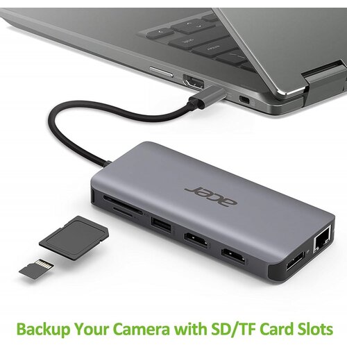 Acer 12-in-1 USB-C Docking Station | Dual HDMI | DisplayPort | Gigabit Ethernet | USB 3.2 Gen 1 Acer 12-in-1 USB-C Docking Station | Dual HDMI | DisplayPort | Gigabit Ethernet | USB 3.2 Gen 1