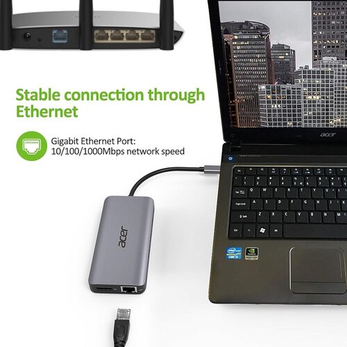 Acer 12-in-1 USB-C Docking Station | Dual HDMI | DisplayPort | Gigabit Ethernet | USB 3.2 Gen 1 Acer 12-in-1 USB-C Docking Station | Dual HDMI | DisplayPort | Gigabit Ethernet | USB 3.2 Gen 1