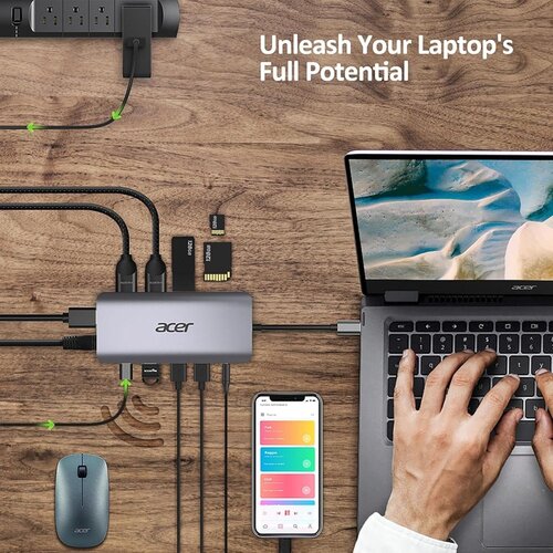Acer 12-in-1 USB-C Docking Station | Dual HDMI | DisplayPort | Gigabit Ethernet | USB 3.2 Gen 1 Acer 12-in-1 USB-C Docking Station | Dual HDMI | DisplayPort | Gigabit Ethernet | USB 3.2 Gen 1
