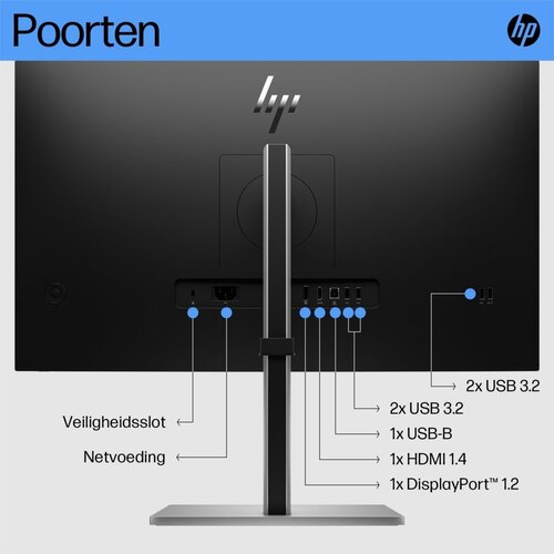 Hewlett Packard HP E27 G5 27'' | 1920x1080 IPS | 75Hz | USB-Hub | Ergonomisch Design | Full HD Monitor Hewlett Packard HP E27 G5 27'' | 1920x1080 IPS | 75Hz | USB-Hub | Ergonomisch Design | Full HD Monitor