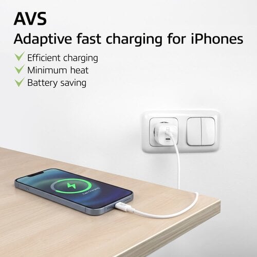 ACT AC2175 | 100W USB-C-lader | 2× USB-C | Power Delivery 3.2 | PPS & AVS | GaNFast ACT AC2175 | 100W USB-C-lader | 2× USB-C | Power Delivery 3.2 | PPS & AVS | GaNFast