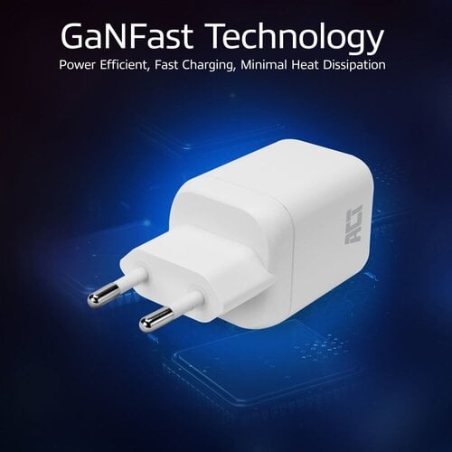 ACT AC2175 | 100W USB-C-lader | 2× USB-C | Power Delivery 3.2 | PPS & AVS | GaNFast ACT AC2175 | 100W USB-C-lader | 2× USB-C | Power Delivery 3.2 | PPS & AVS | GaNFast