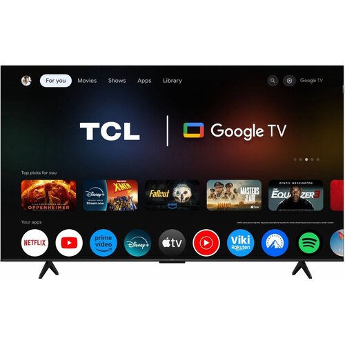 TCL 65P71K 65" | 4K QLED Smart TV | Google TV | Dolby Vision | Zwart