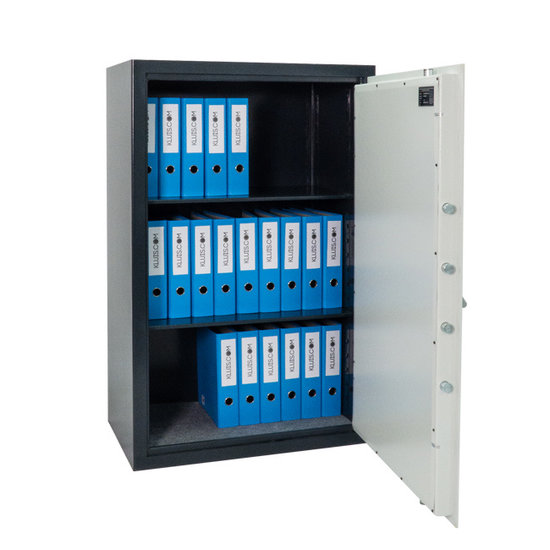 Deze archiefkluis heeft een hoogte van 125 cm.