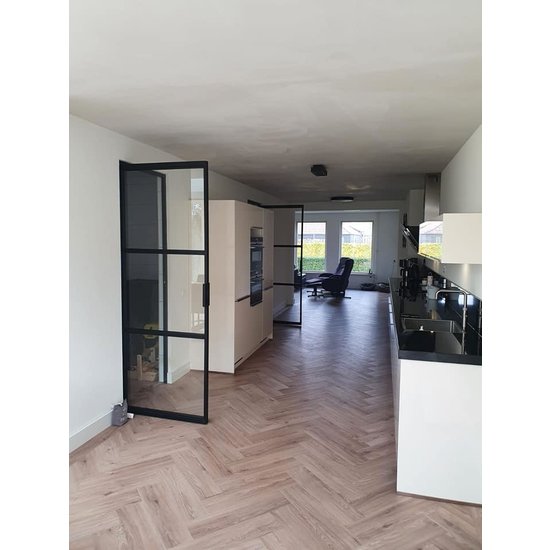 Porte battante en acier