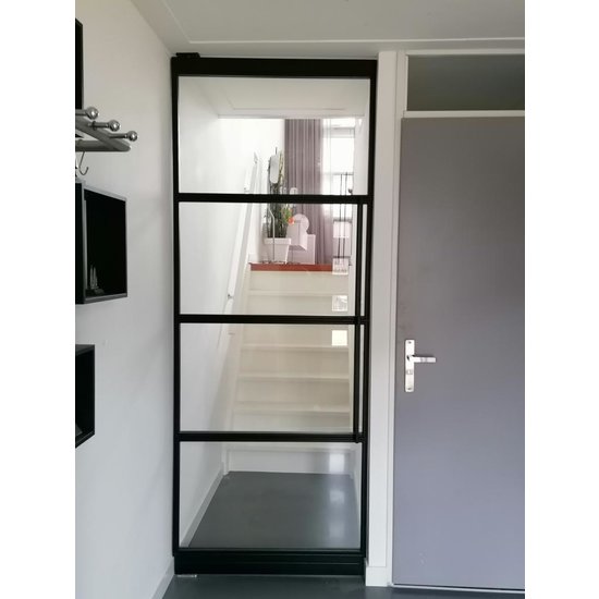 Steel pivot door