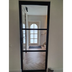 Steel hinged door
