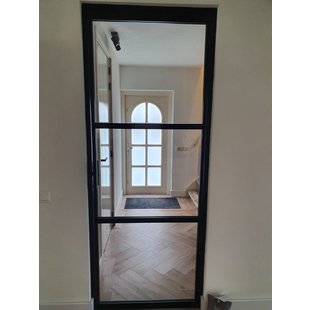 Steel hinged door