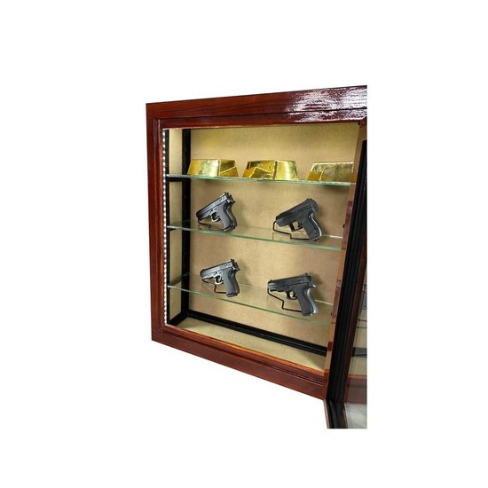 2154 Glass-case Pantzerglass  with two big internal safes - Copy