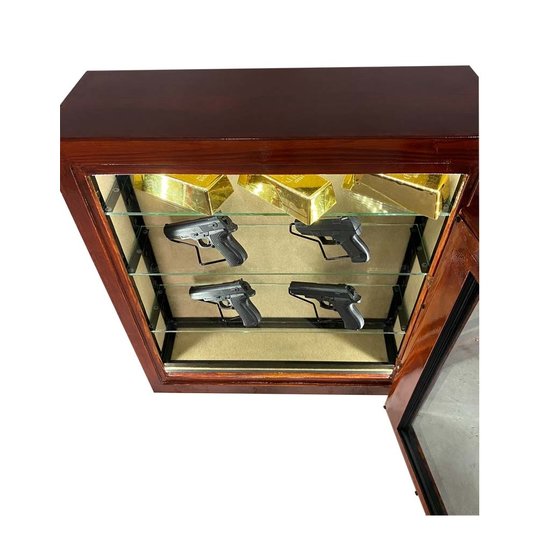 2154 Glass-case Pantzerglass  avec deux grands coffres-forts internes - Copy