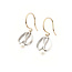 Tulp oorhangers Zilver Klein - Parel