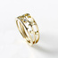 Gouden puzzelring met 0.035ct diamant